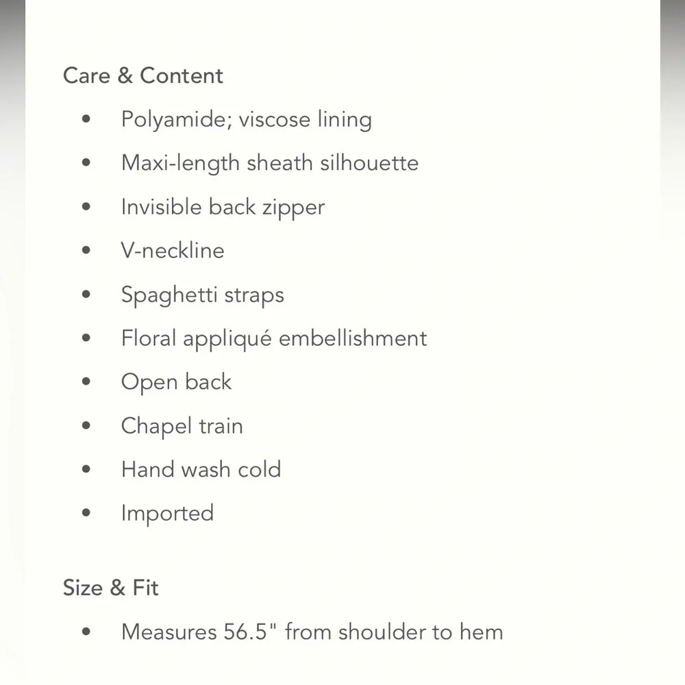 NWT BHLDN Meadow V-Neck Floral Appliqué Sheath Wedding Dress - Picture 7 of 12